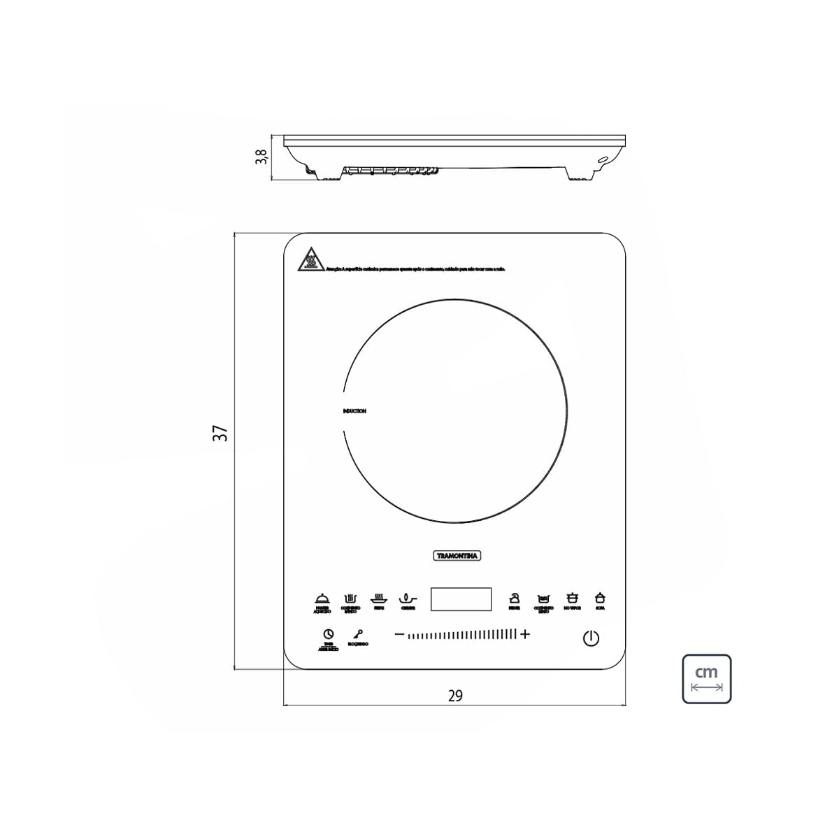 Cooktop Portátil por Indução Tramontina Slim Touch 220 V 94714132 | Marin  Brasil Tramontina