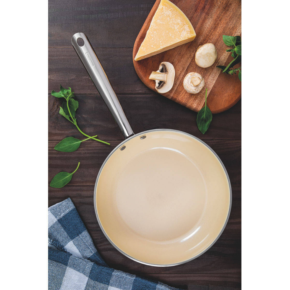 Jogo de Panelas Tramontina Una Ceramic em Aço Inox com Fundo Triplo e