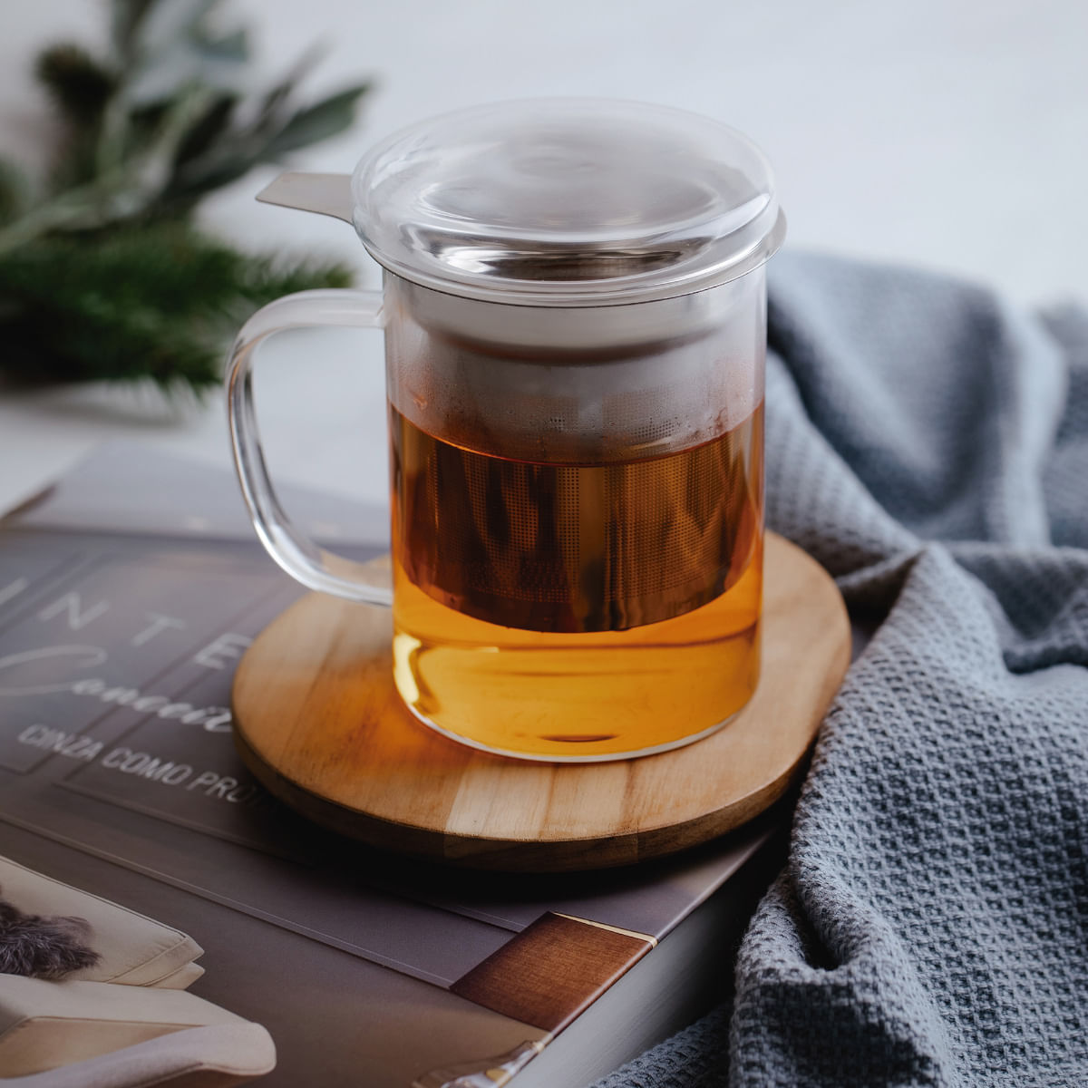 Caneca de Vidro Tramontina com Infusor de Chá 350 ml | Marin Brasil