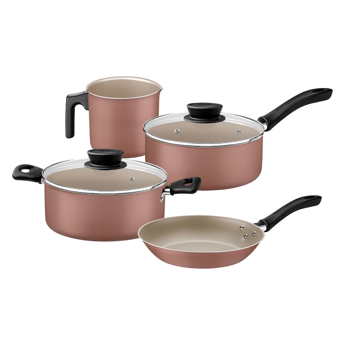 Lynhollynセット Jogo de Panelas Tramontina Linz 4 Peças Alumínio Starflon Max