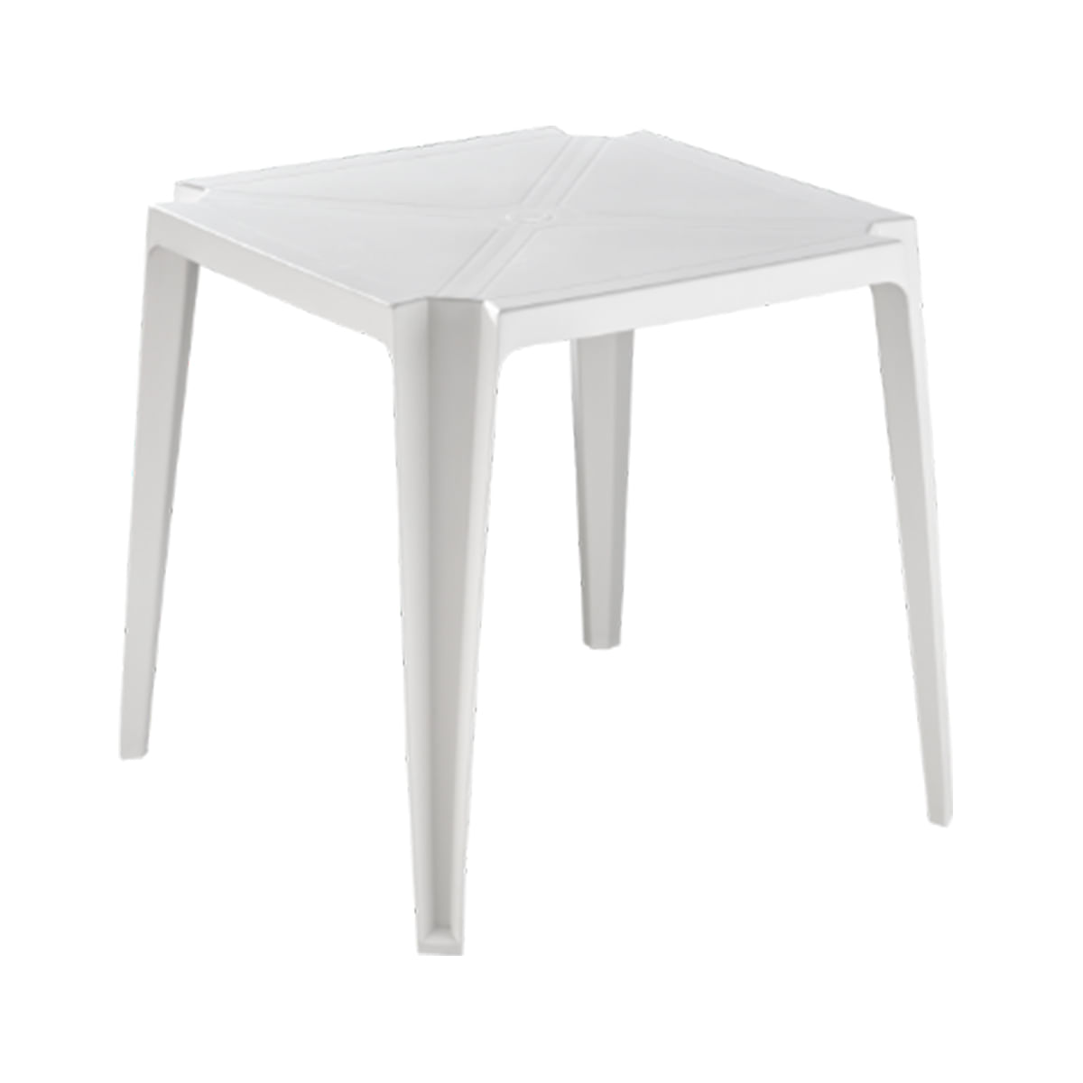 Mesa Plástica Empilhável Bar Branca 70x70x71 cm Pisani