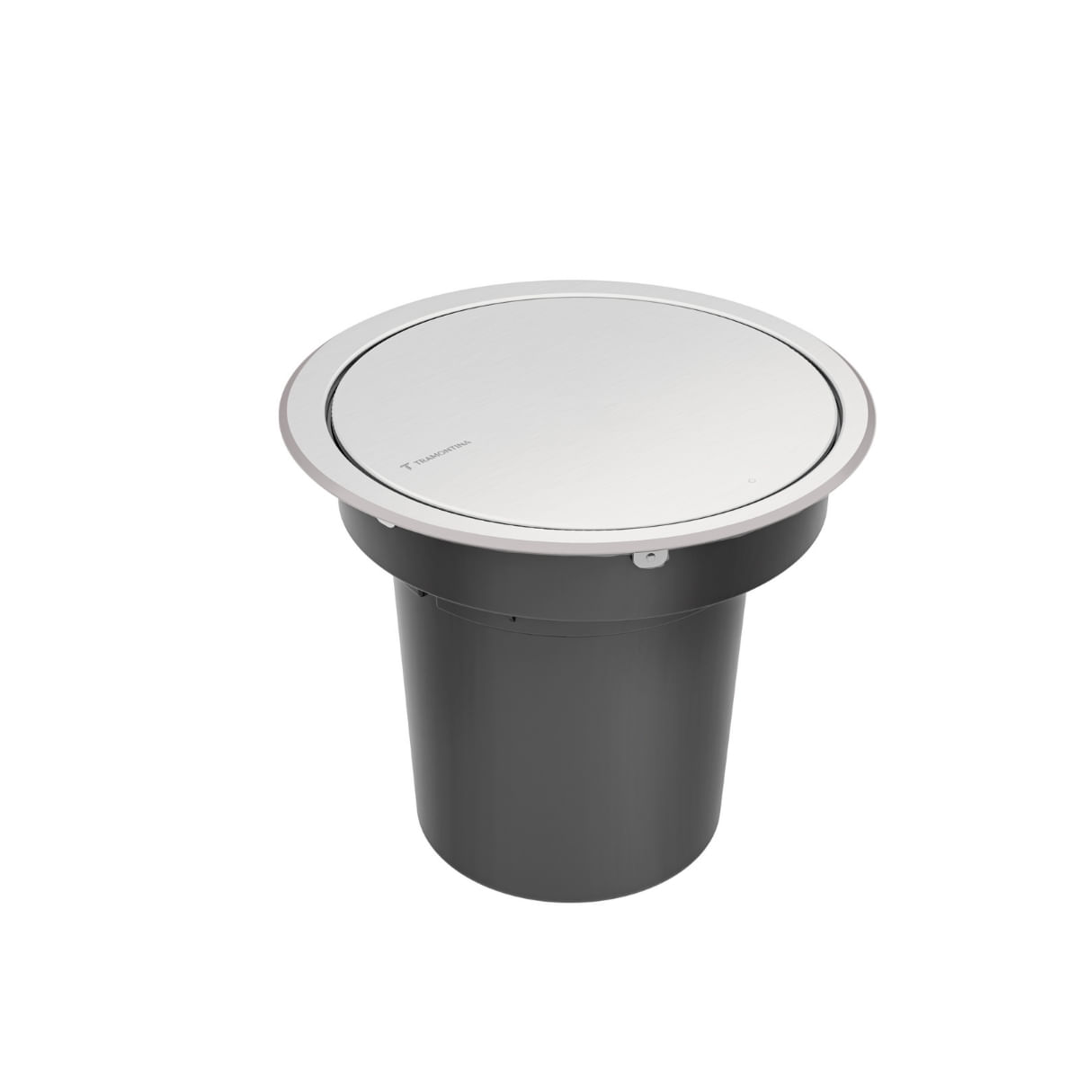 Lixeira de Embutir Tramontina 5 Litros Clean Round Click em Aço Inox