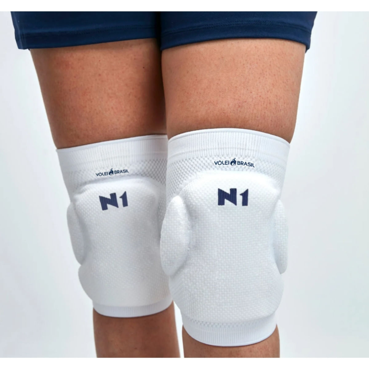 Encontraproduto.com.br - Joelheira N1 Sport Com Proteção Vôlei Branco Tamanho M