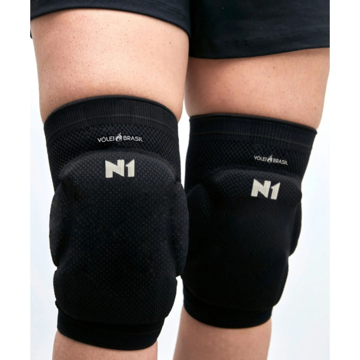 Encontraproduto.com.br - Joelheira N1 Sport Com Proteção Vôlei Preto Tamanho M
