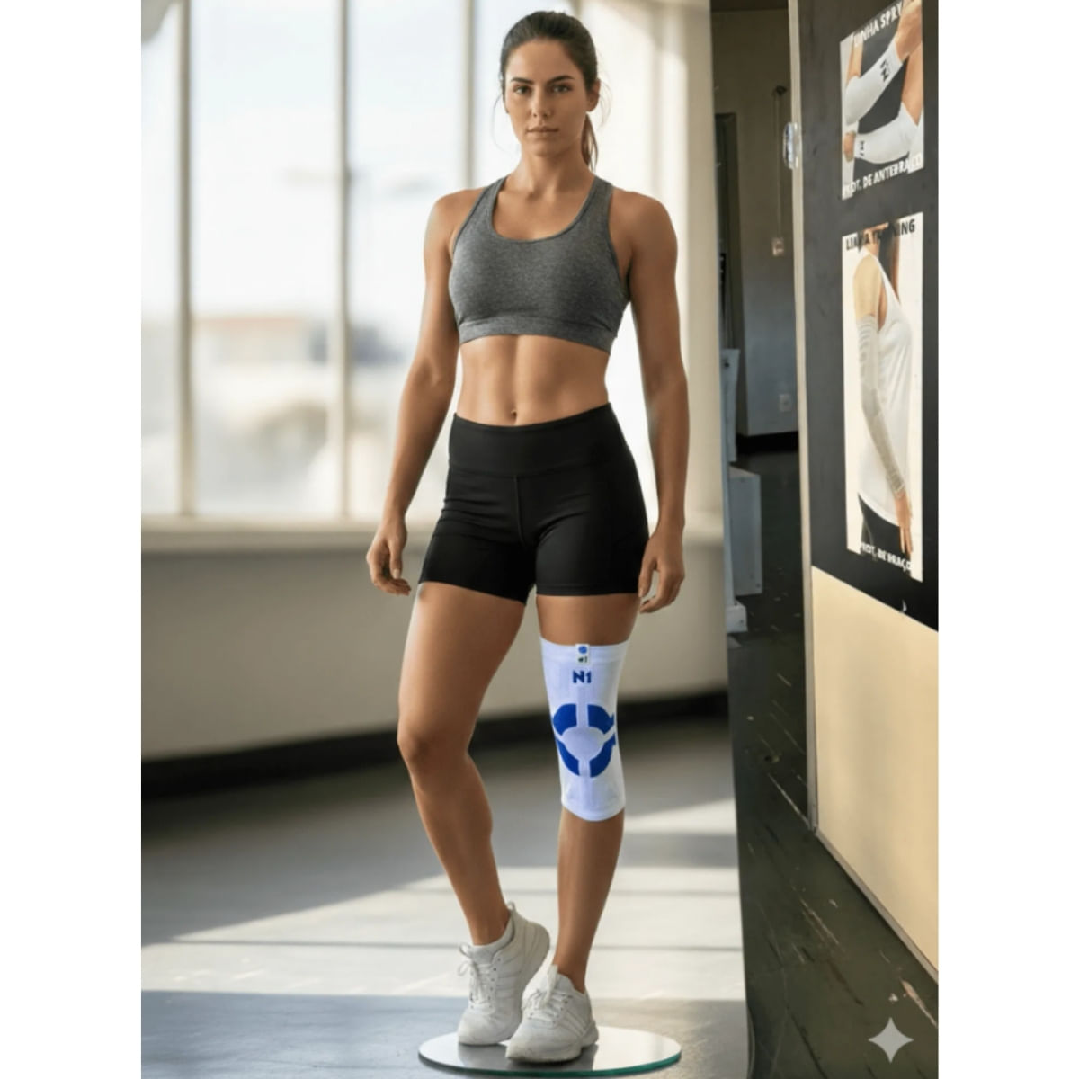 Encontraproduto.com.br - Joelheira PRO N1 Sport Cruzeiro Branco Tamanho M