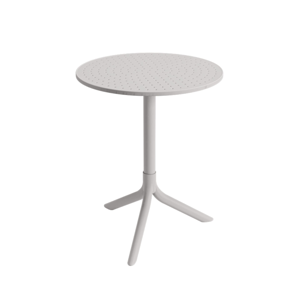 Mesa Redonda Livy Aurah 60x74,5cm Cinza Claro em Polipropileno Plaxmetal