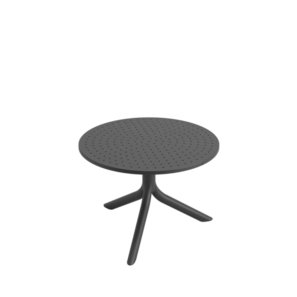 Mesa Redonda de Apoio Livy Aurah 60x43cm Preta Polipropileno Plaxmetal