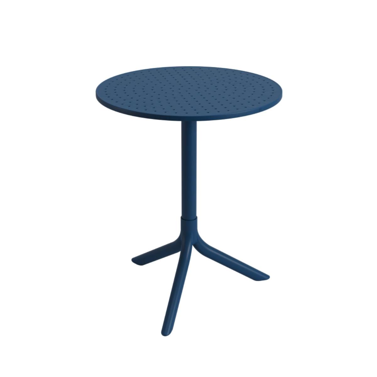 Mesa Redonda Livy Aurah 60x74,5cm Azul Petróleo em Polipropileno Plaxmetal