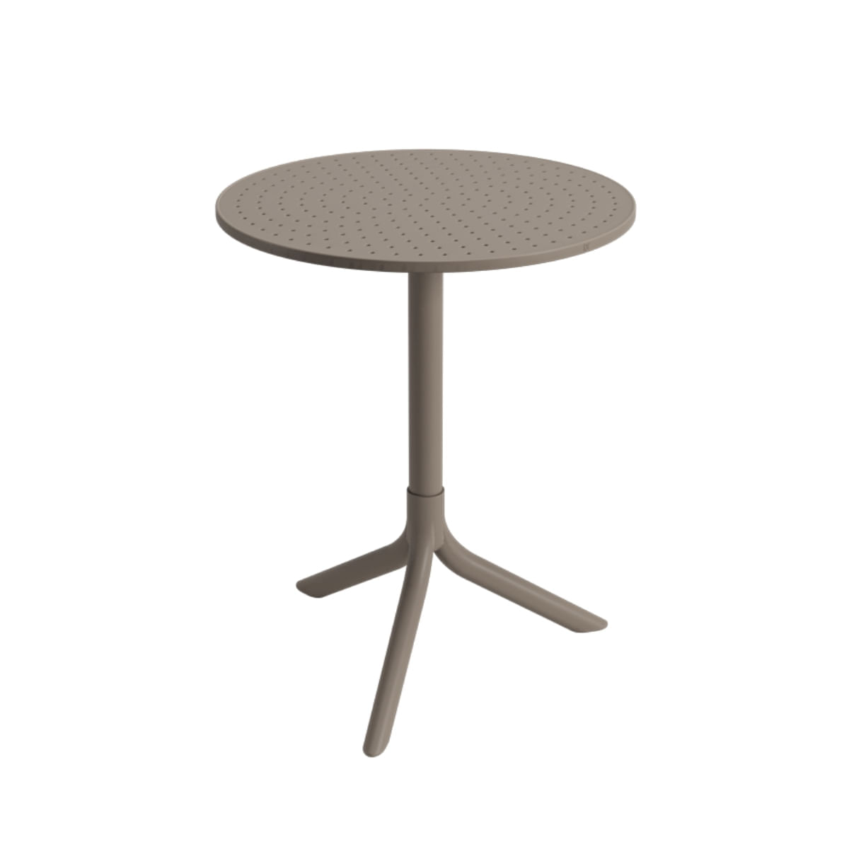 Mesa Redonda Livy Aurah 60x74,5cm Taupe em Polipropileno Plaxmetal