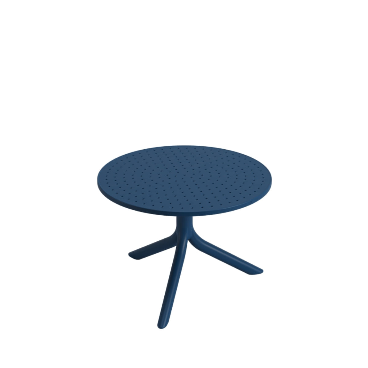 Mesa Redonda de Apoio Livy Aurah 60x43cm Azul Petróleo Polipropileno Plaxmetal